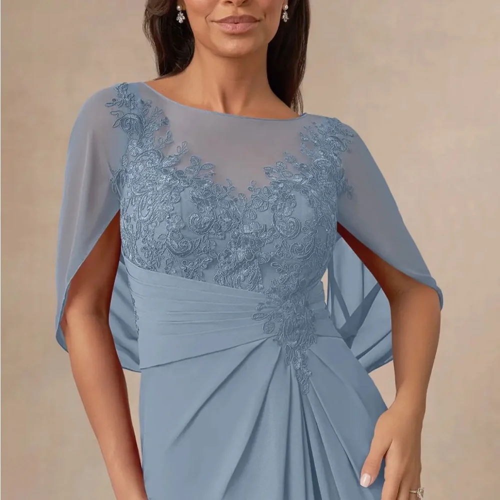 NWT Dusty Blue Azazie dress size 8 - Picture 4 of 8